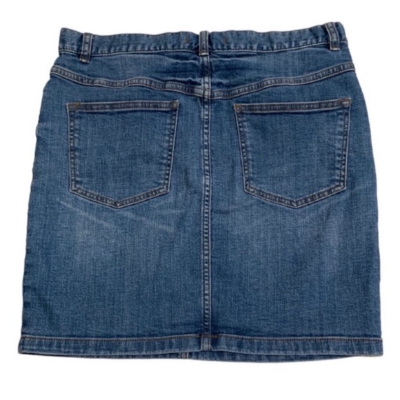 FREE PEOPLE Denim Mini Pencil Skirt - Picture 4 of 4
